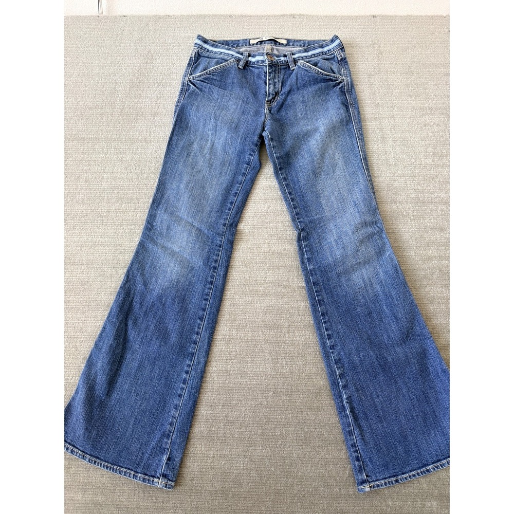Y2K Vintage Gap Low Rise Flare‎ 26x32 Medium Wash Contrast Waist Retro